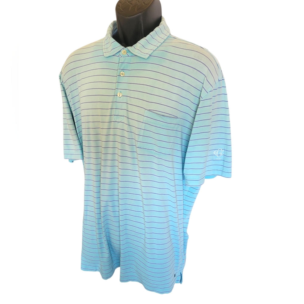 Peter Millar "Seaside Wash" Short Sleeve Polo Shirt‎ sz XL